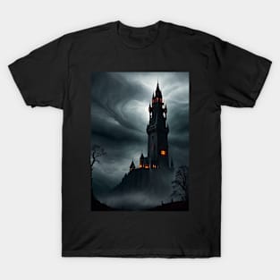 Massive Tower in a Foggy Field T-Shirt